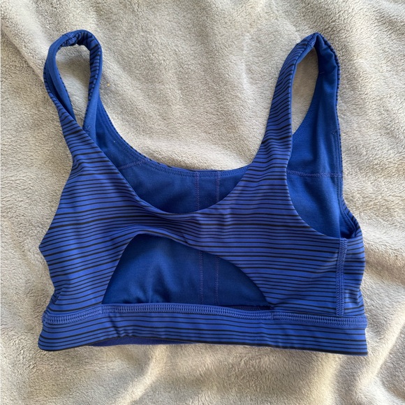 Lululemon- Blue Striped Women's Sports Bra - Picture 1 of 4